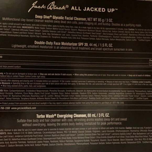 JACK BLACK All Jacked Up MENS 3 piece superior skin care set NWT - Picture 4 of 6